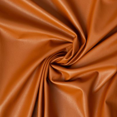 Tissu Simili cuir souple envers velours ras uni Terracotta - Par 10 cm