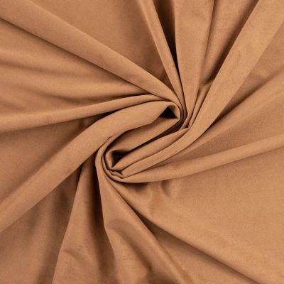 Tissu Suédine extensible Siena aspect daim uni  Camel - Par 10 cm