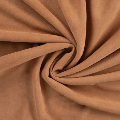 Tissu Suédine envers Fausse fourrure mouton uni Camel - Par 10 cm