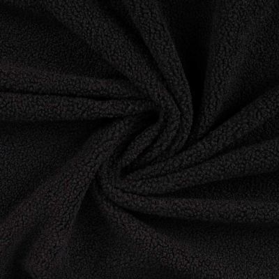 Tissu Fausse fourrure Mouton Elsa uni  Noir - Par 10 cm