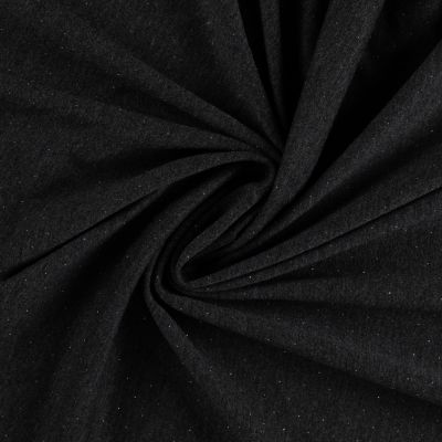 Tissu Maille Polyviscose extensible Lurex Gris ardoise profond - Par 10 cm