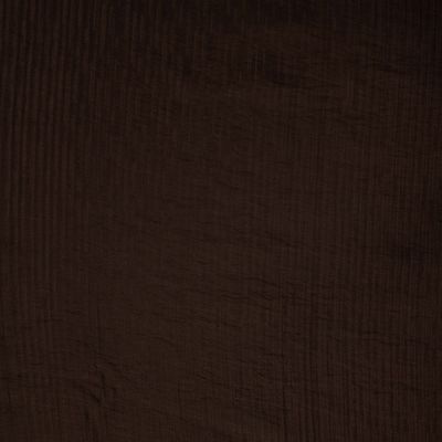 Tissu Mousseline Tencel double couche uni Marron foncé - Par 10 cm