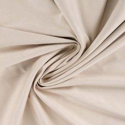 Tissu Suédine double face uni Ecru - Par 10 cm