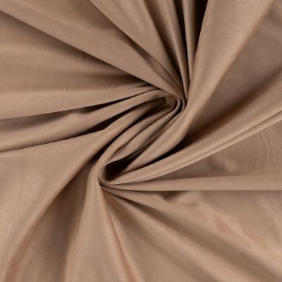Tissu Suédine double face uni Beige - Par 10 cm