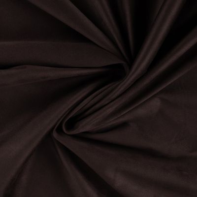 Tissu Suédine double face uni Marron chocolat - Par 10 cm