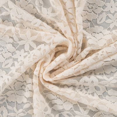 Tissu Dentelle Deluxe uni Ecru - Par 10 cm
