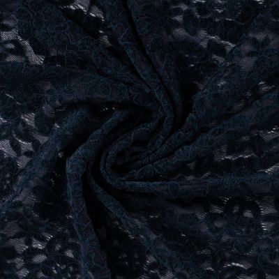 Tissu Dentelle Deluxe uni Bleu marine - Par 10 cm
