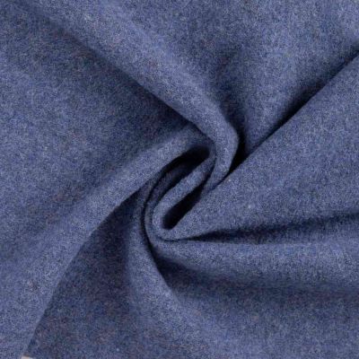 Tissu Laine bouillie  Isolde uni Bleu lavande - Par 10 cm