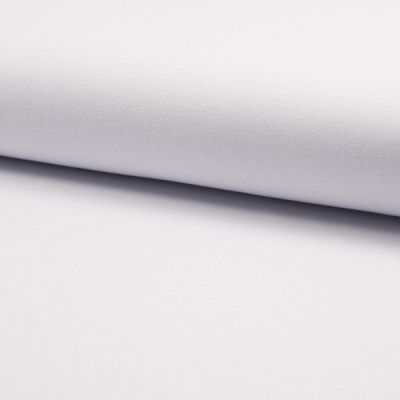 Tissu Jersey Piqué de coton spécial Polo Blanc - Par 10 cm