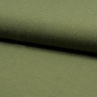 Tissu Viscose lin Santorini Vert kaki - Par 10 cm