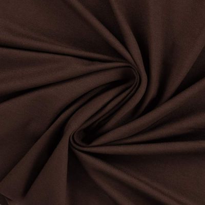 Tissu Jersey Viscose uni Lia Marron foncé - Par 10 cm
