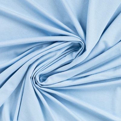 Tissu Jersey Viscose uni Lia Bleu clair - Par 10 cm