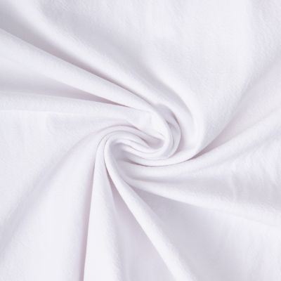 Tissu Coton Lavé aspect Lin uni Blanc - Par 10 cm