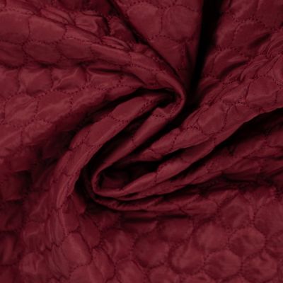 Tissu Doudoune matelassé déperlant uni Bordeaux - Par 10 cm