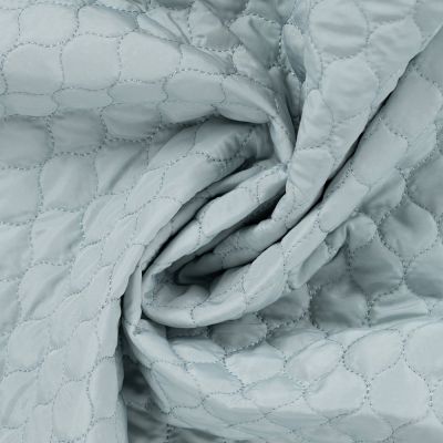 Tissu Doudoune matelassé déperlant uni Bleu gris - Par 10 cm