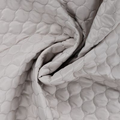Tissu Doudoune matelassé déperlant uni Gris clair - Par 10 cm