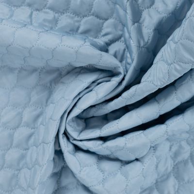 Tissu Doudoune matelassé déperlant uni Bleu ciel - Par 10 cm
