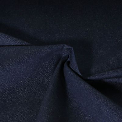 Coupon Tissu Jeans Denim Nims uni Bleu marine - Coupon de 10 cm