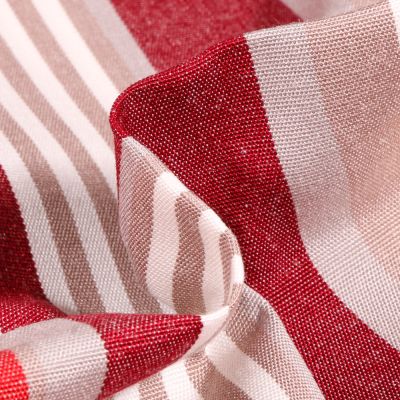 Tissu Toile extérieure grande largeur Dralon Elba sur fond Bordeaux - Par 10 cm