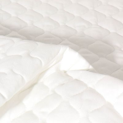 Tissu Piqué de coton Baby Matelassé réversible Neige - Par 10 cm