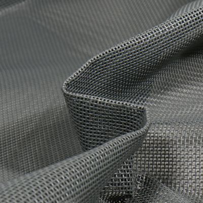 Toile Transat grille extérieure textilène unie Gris anthracite - Par 10 cm