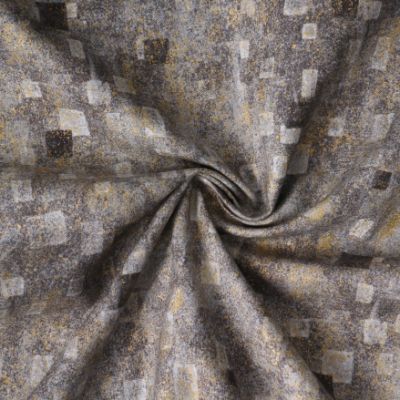 Tissu Coton Robert Kaufman Gustav Klimt rectangle gris - Par 10 cm