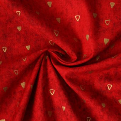 Tissu Coton Robert Kaufman Gustav Klimt rectangle rouge - Par 10 cm