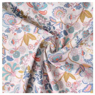 Tissu Liberty of London Mabelle Prune et vert - Par 10 cm