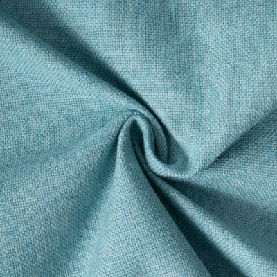 Coupon Tissu Toile Polycoton aspect Lin Alix uni Bleu lagon - Coupon de 50 cm