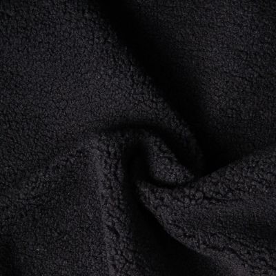 Tissu Bouclette d&#039;ameublement uni Noir - Par 10 cm