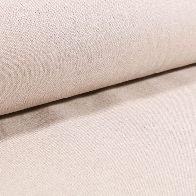 Tissu Toile Polycoton Lurex uni Cubex dorés - Par 10 cm