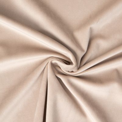 Tissu Velours ras d&#039;ameublement uni Taupe - Par 10 cm
