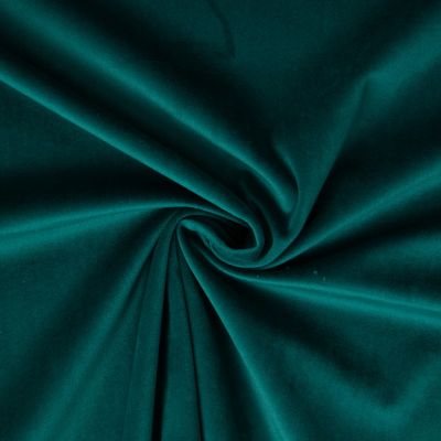 Tissu Velours ras d&#039;ameublement uni Vert émeraude - Par 10 cm