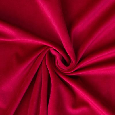 Tissu Velours ras d&#039;ameublement uni Grenat - Par 10 cm
