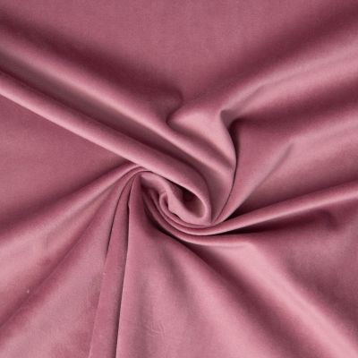 Tissu Velours ras d&#039;ameublement uni Vieux rose - Par 10 cm