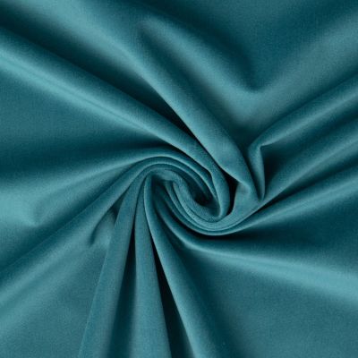 Tissu Velours ras d&#039;ameublement uni Bleu canard - Par 10 cm