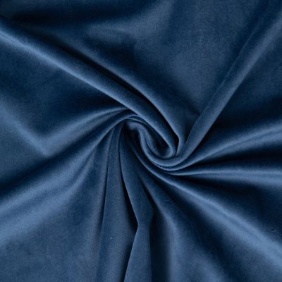 Tissu Velours ras d&#039;ameublement uni Bleu nuit - Par 10 cm