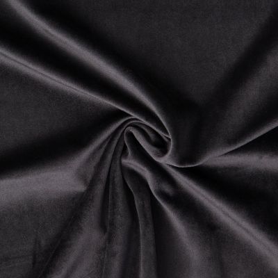 Tissu Velours ras d&#039;ameublement uni Noir - Par 10 cm