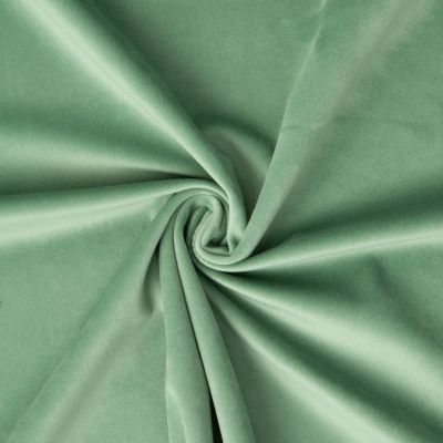 Tissu Velours ras d&#039;ameublement uni Vert amande - Par 10 cm