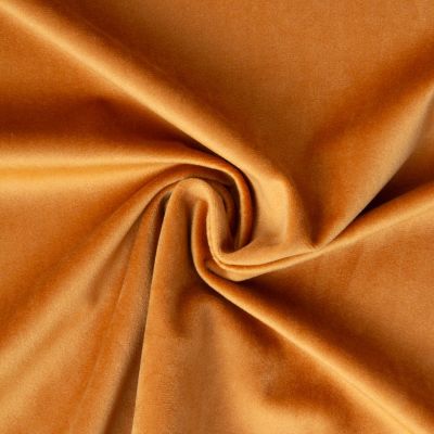 Tissu Velours ras d&#039;ameublement uni Moutarde - Par 10 cm