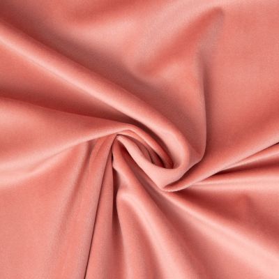 Tissu Velours ras d&#039;ameublement uni Rose poudré - Par 10 cm