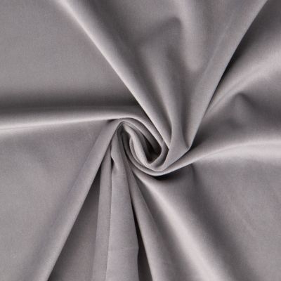 Tissu Velours ras d&#039;ameublement uni Gris clair - Par 10 cm