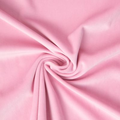 Tissu Velours ras d&#039;ameublement uni Rose pastel - Par 10 cm