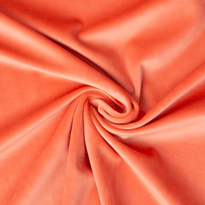 Tissu Velours ras d&#039;ameublement uni Pêche - Par 10 cm