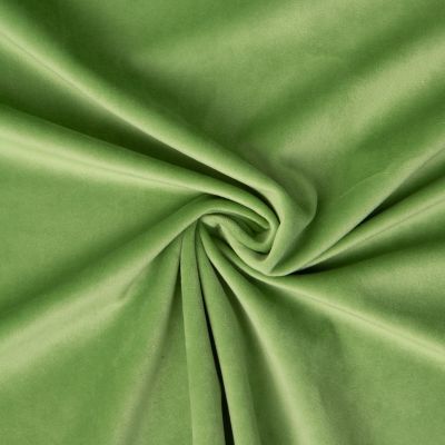 Tissu Velours ras d&#039;ameublement uni Vert anis - Par 10 cm