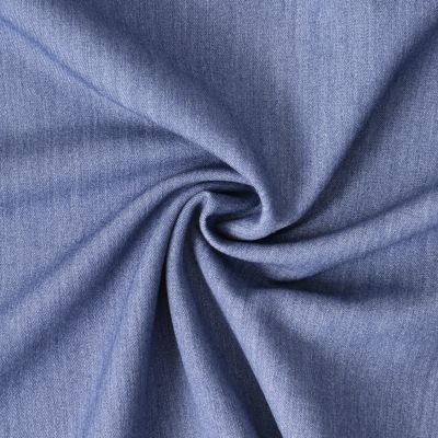 Tissu Gabardine de Viscose extensible Noelia uni Bleu jean - Par 10 cm