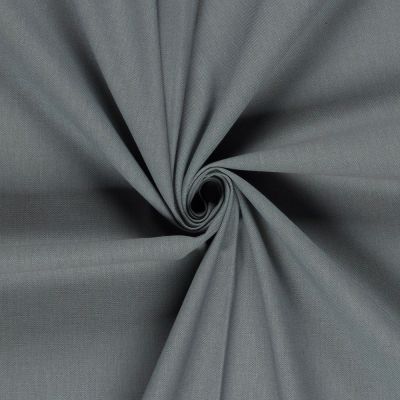 Tissu Toile de Coton recyclé aspect lin uni Bleu ardoise - Par 10 cm