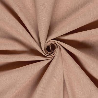 Tissu Toile de Coton recyclé aspect lin uni Rose - Par 10 cm
