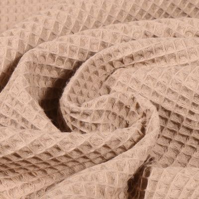Coupon Tissu Nid d&#039;abeille uni Crème - Coupon de 130 cm