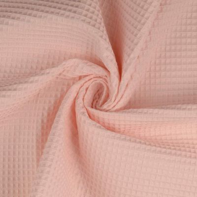 Tissu Nid d&#039;abeille uni Rose bébé - Par 10 cm